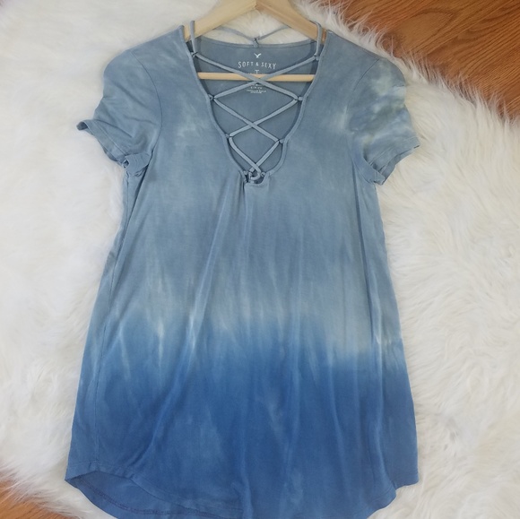 American Eagle Outfitters Tops - American Eagle Soft & Sexy Ombre Stappy Tee